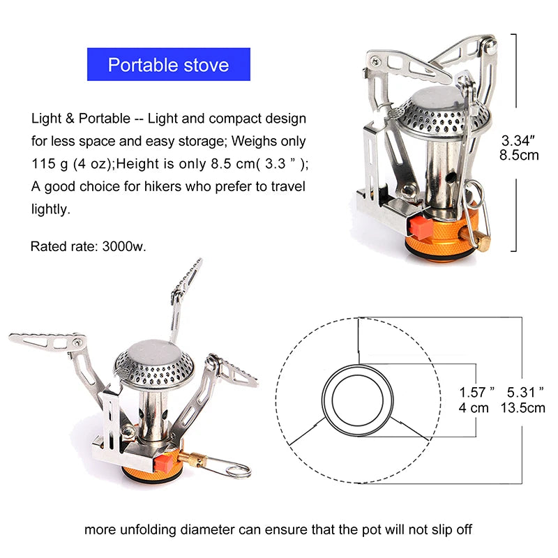 Widesea Portable Camping Cookware Set With Folding Utensils
