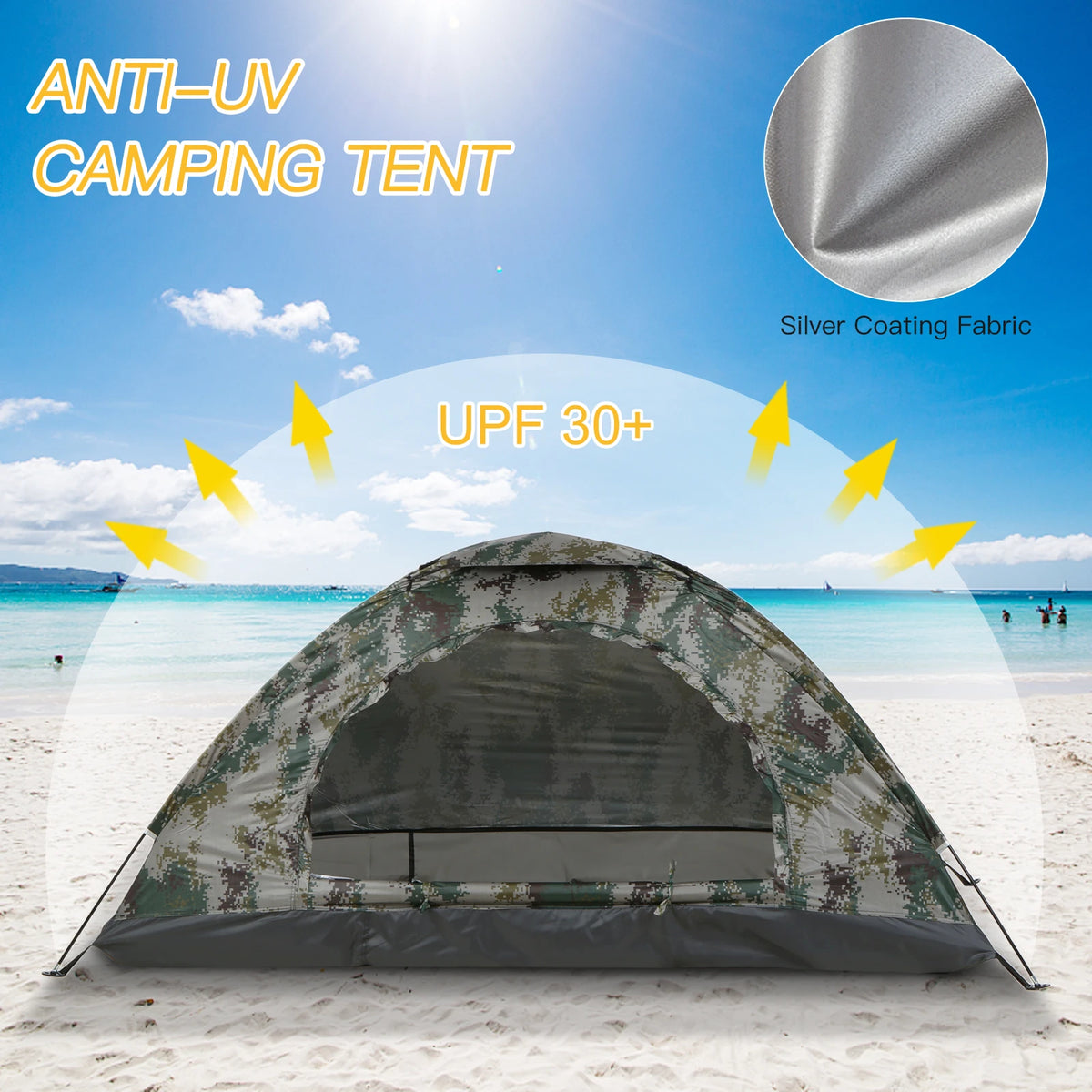 TOMSHOO Ultralight Camping Tent With UV Protection for Hiking