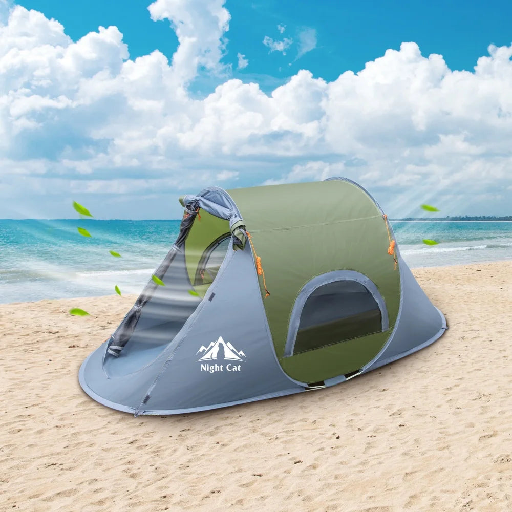 Night Cat Instant Waterproof Pop Up Tent for Camping Adventures