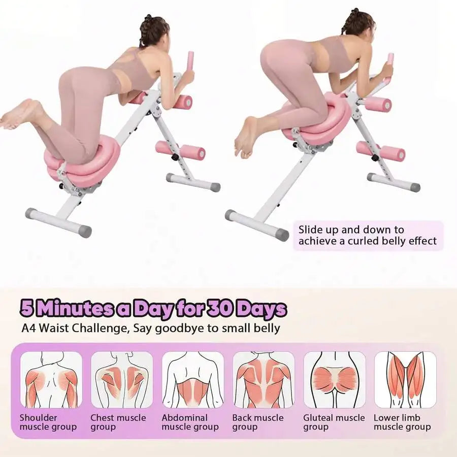 Adjustable Ab Trainer Machine With LCD Monitor For Home Workouts