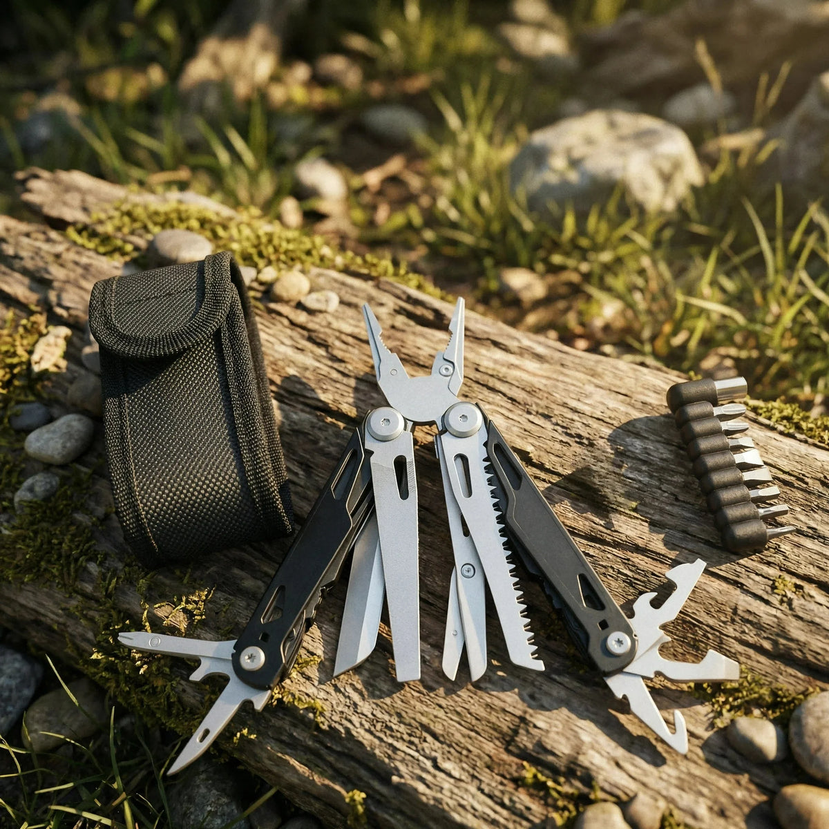 Stainless Steel Camping Multitool Pliers With Screwdriver Saw And Scissors