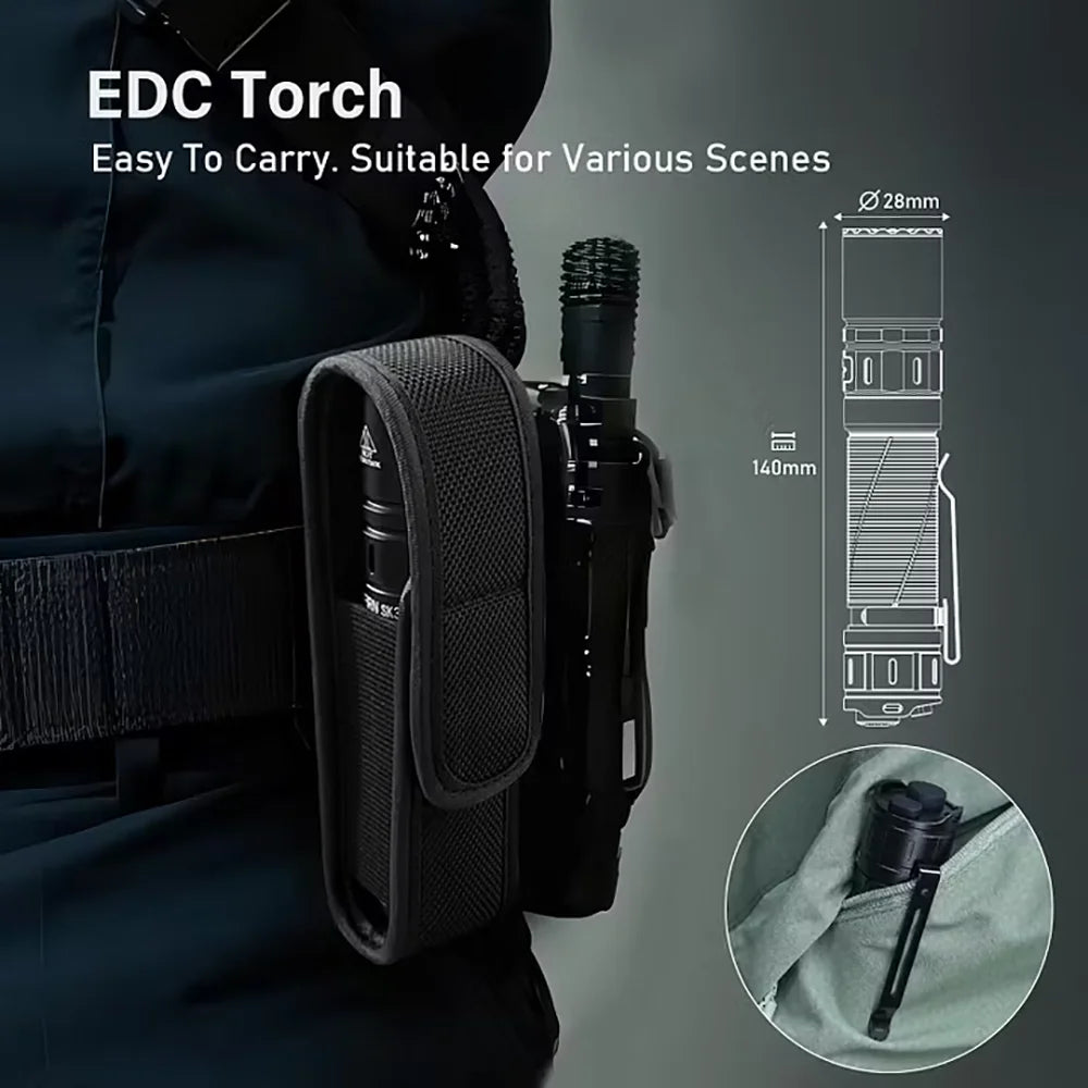 Sofirn SK30 Tactical Rechargeable LED Flashlight With Dual Switch