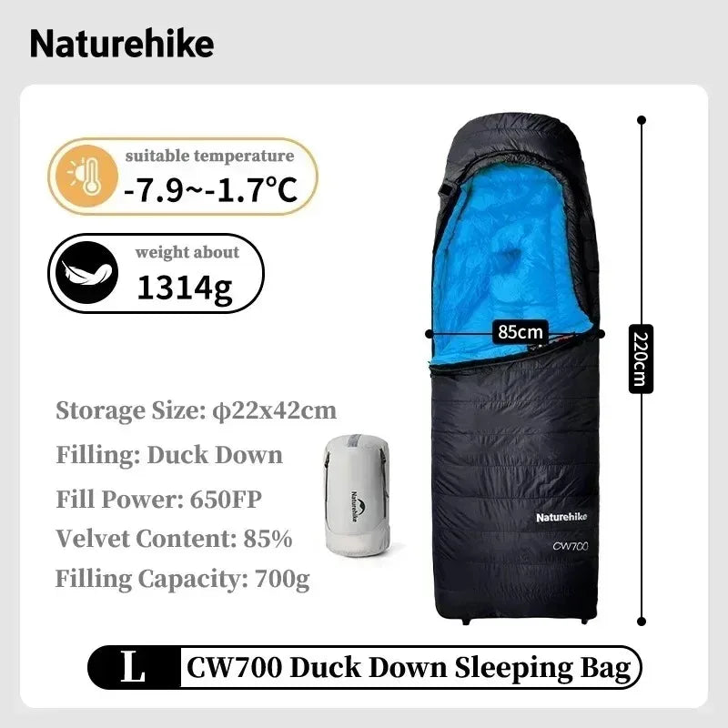 Naturehike Ultralight Duck Down Sleeping Bag For Outdoor Camping
