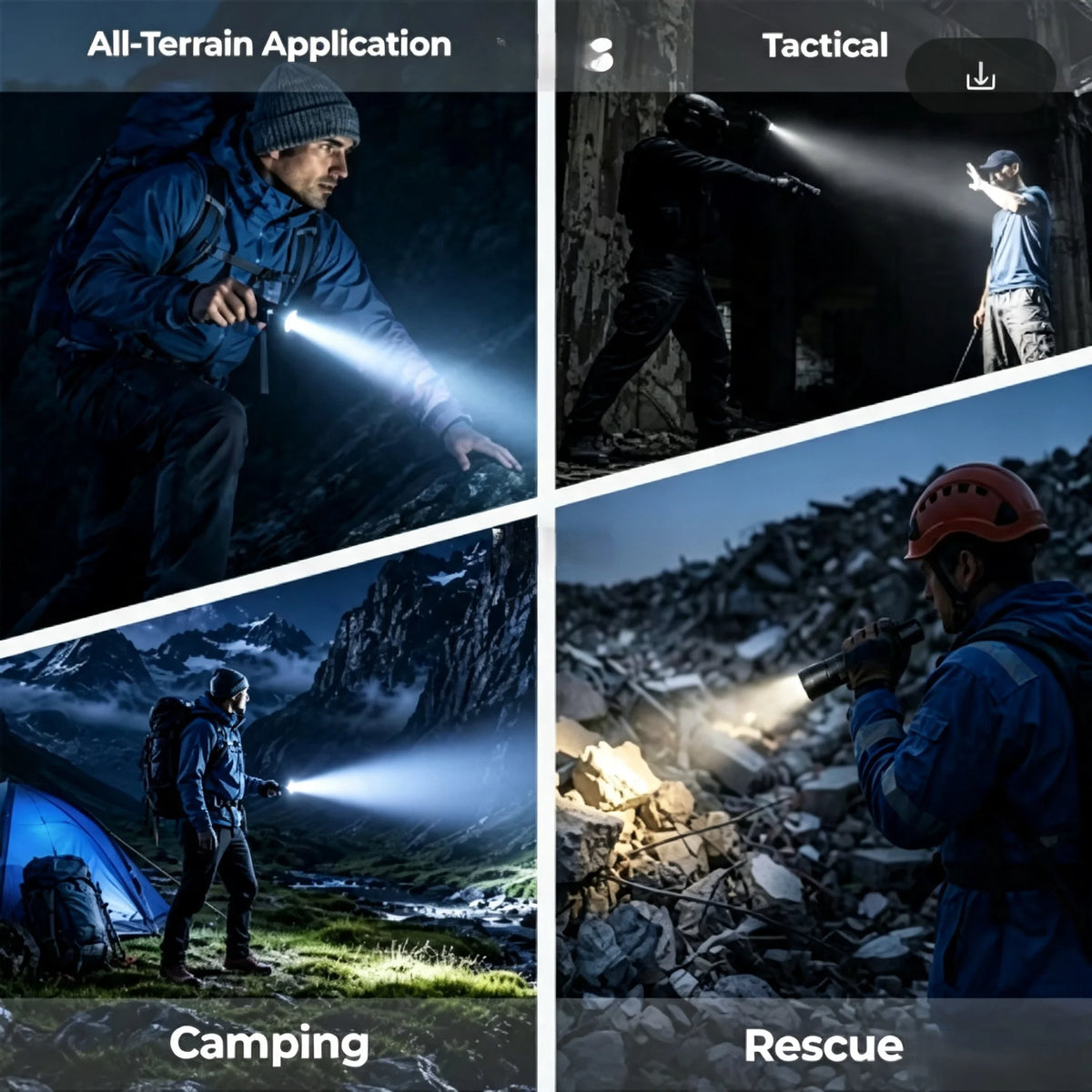 IMALENT MS03 Rechargeable LED Flashlight for Camping and Emergency Use