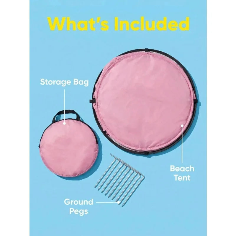 Instant Pop Up Family Beach Tent With Portable Carrying Bag