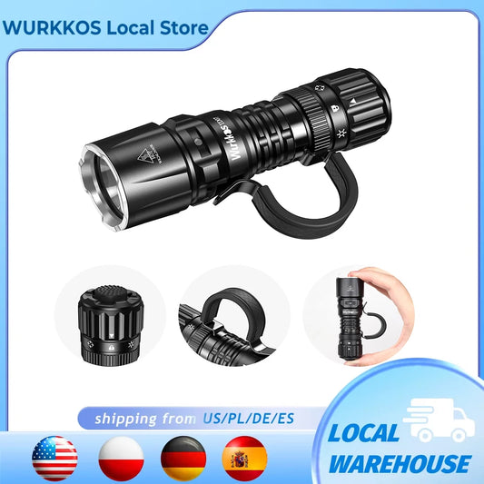 Wurkkos TD07 Tactical Rechargeable Flashlight With Dual Switches