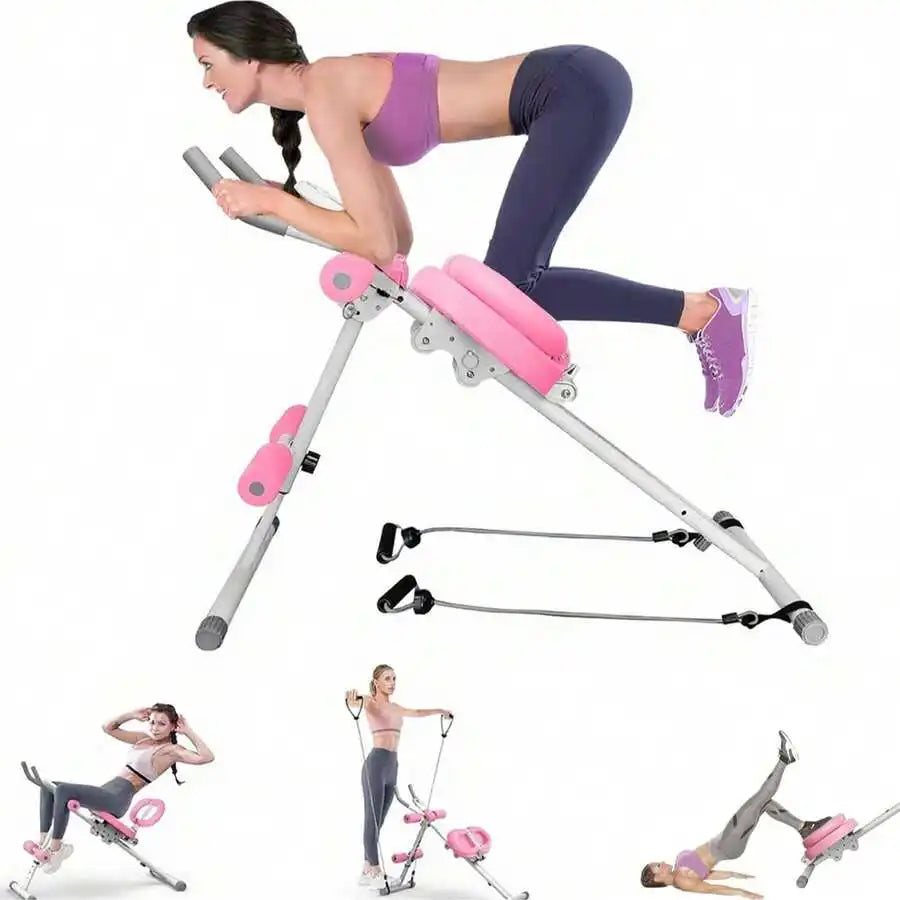 Adjustable Ab Trainer Machine With LCD Monitor For Home Workouts