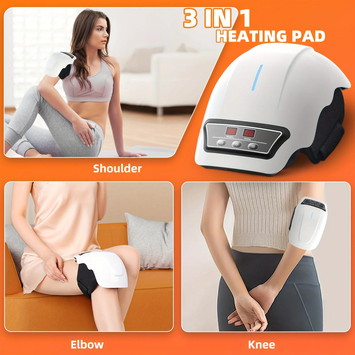 Ekmoey Cordless Knee Massager With Heat And Vibration Therapy
