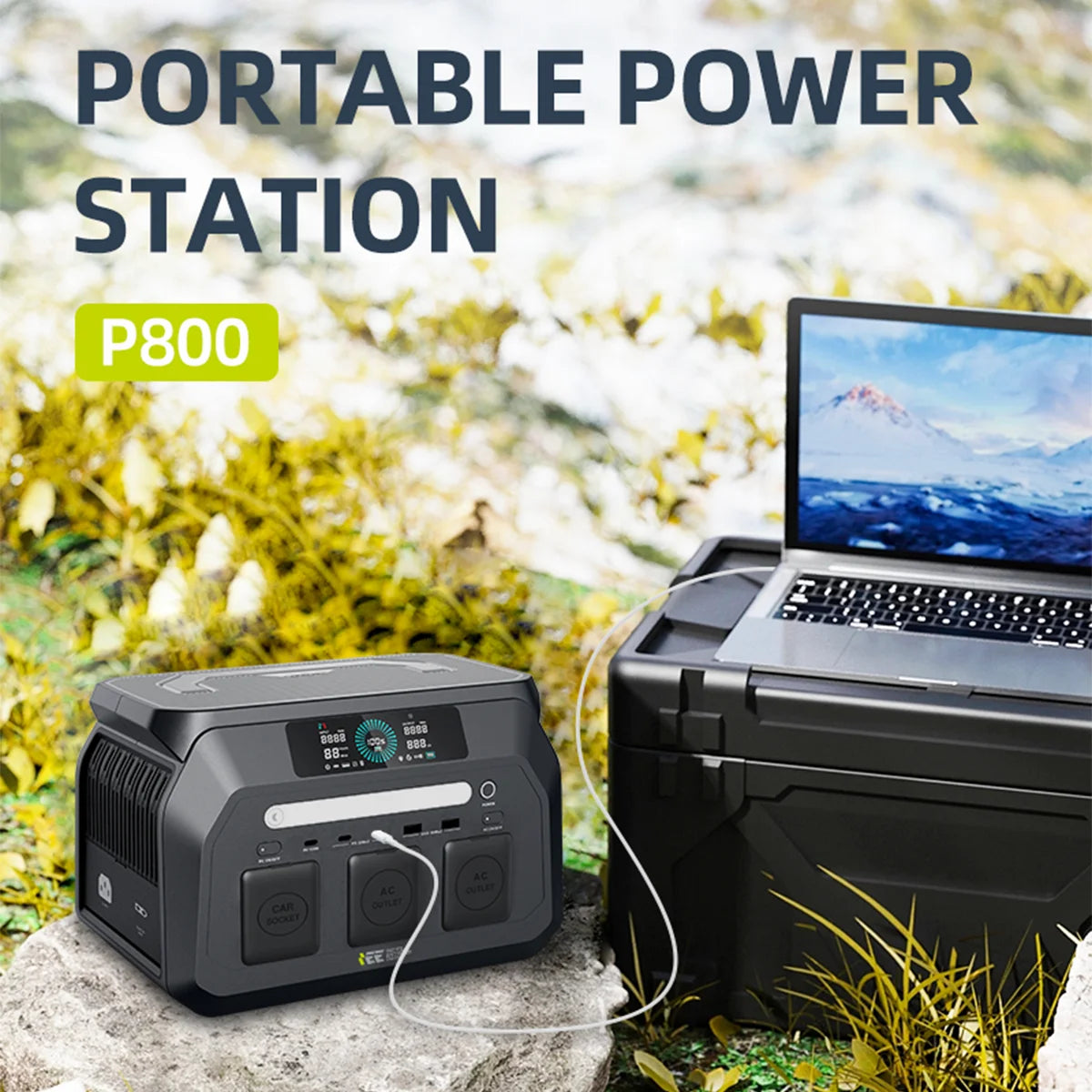 OSCAL IEE P800 Portable Power Station With LiFePO4 Battery