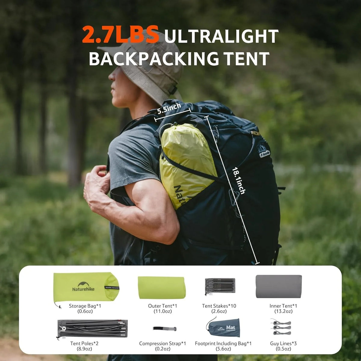 Naturehike Star Trail EXT Ultralight Waterproof Hiking Camping Tent
