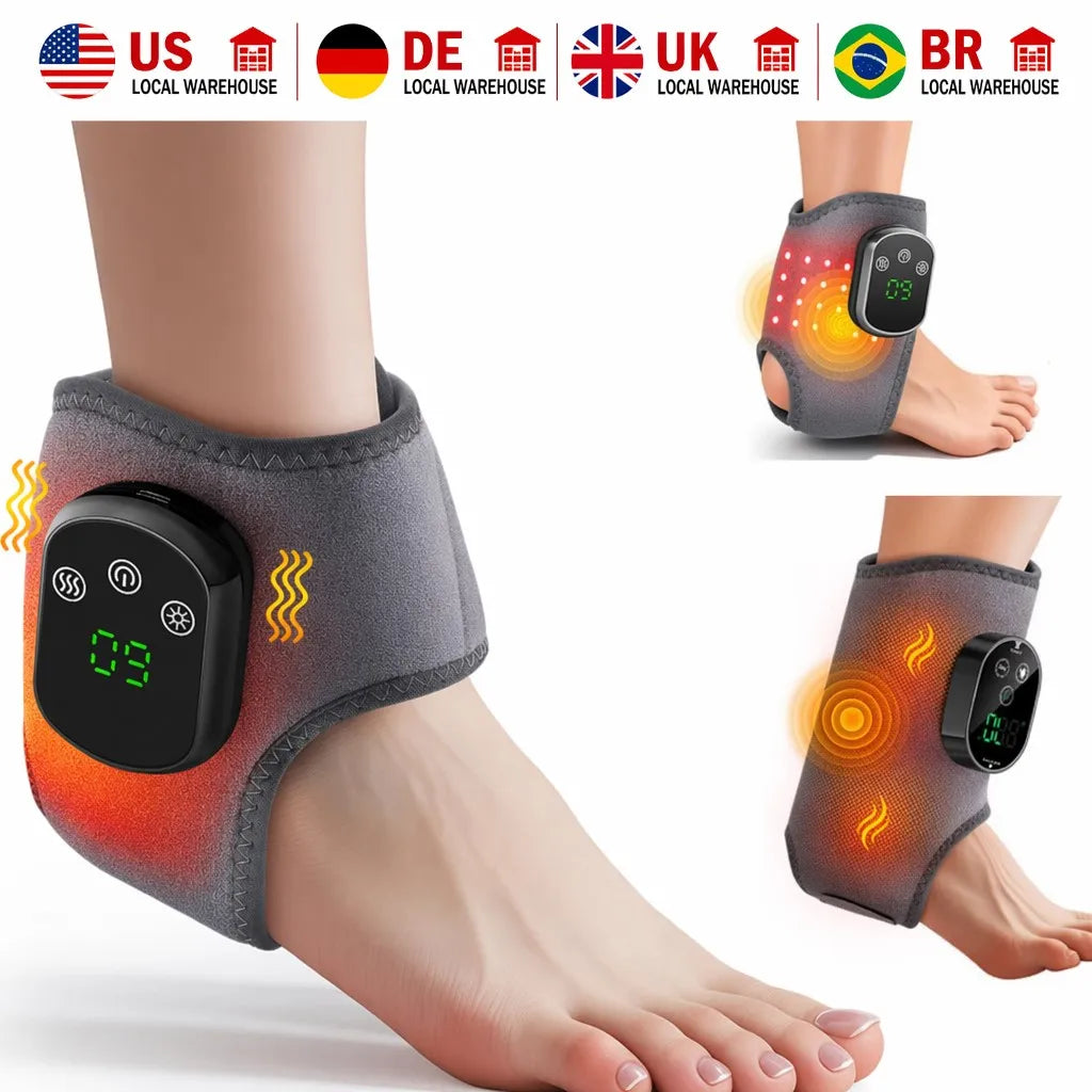 Hailicare Wireless Electric Heating Ankle Brace With Massage Support