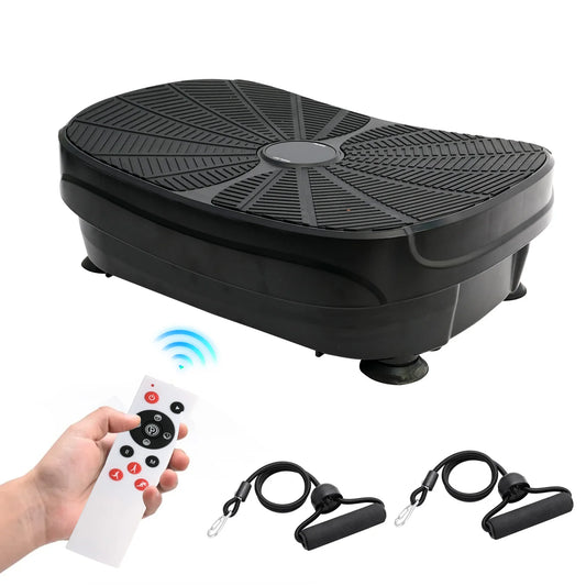 Portable Vibration Plate Exercise Machine With Resistance Bands