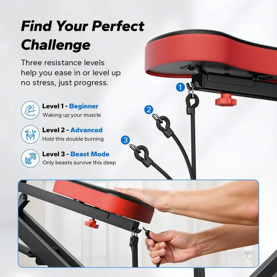 Foldable 2 In 1 Squat Rowing Machine For Home Workouts
