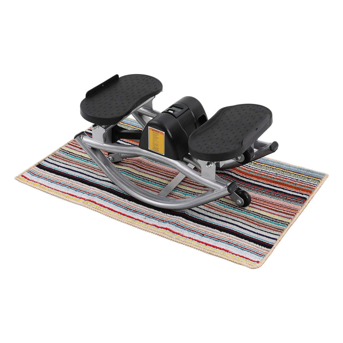 Rocking Stepper With Exercise Bands And Mat For Home Cardio
