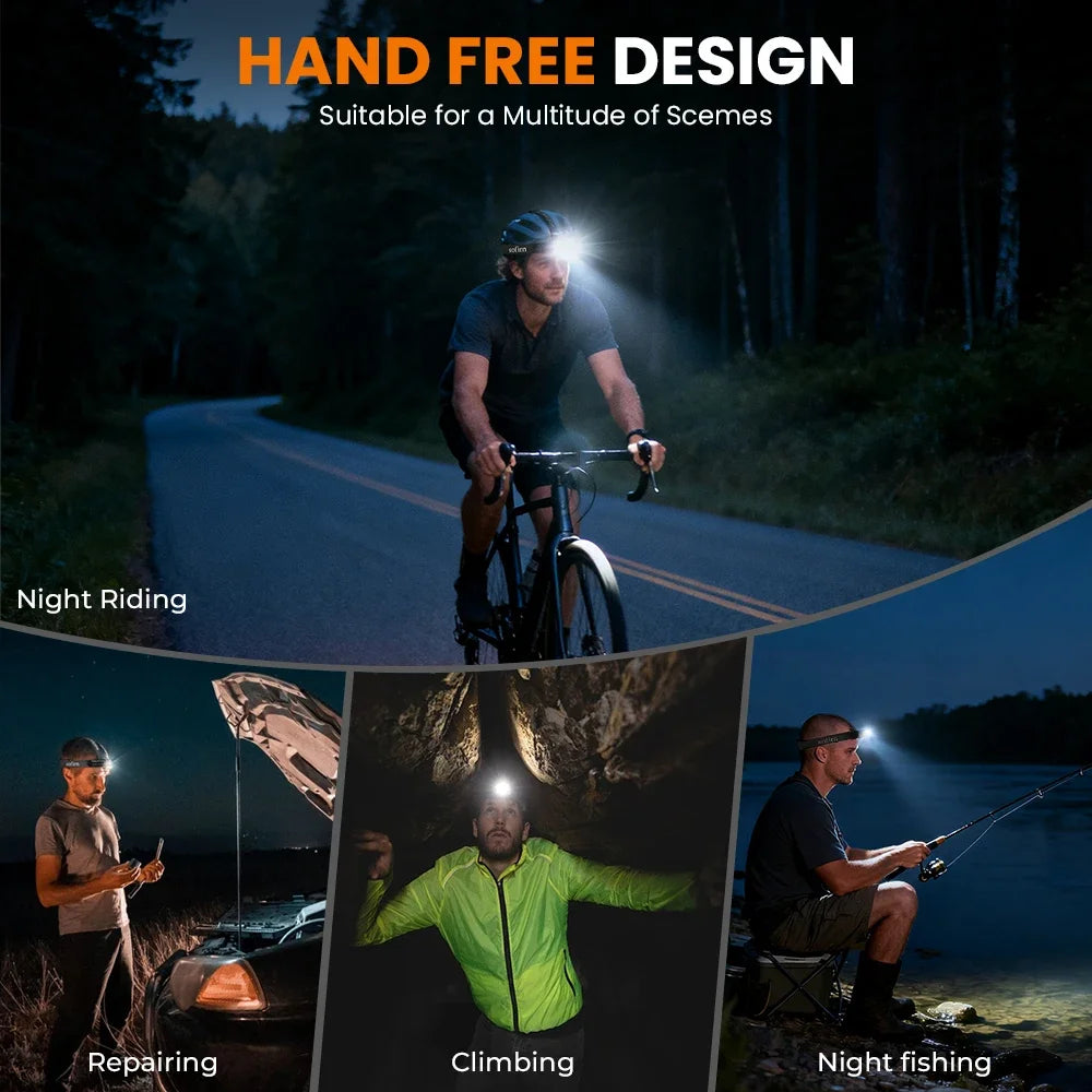 Sofirn HS43 USB C Rechargeable Dual Light LED Headlamp