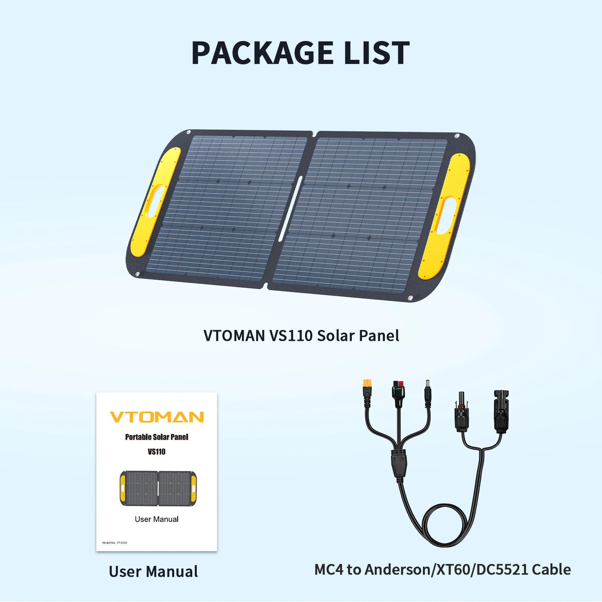 VTOMAN Portable Folding Solar Panel Charger With Adjustable Kickstands