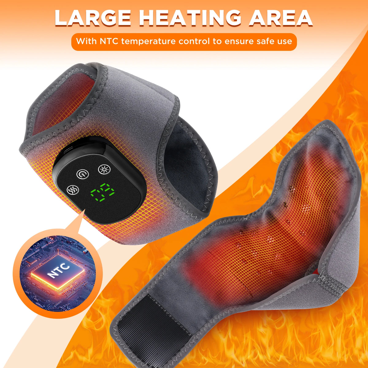 Hailicare Wireless Electric Heating Ankle Brace With Massage Support