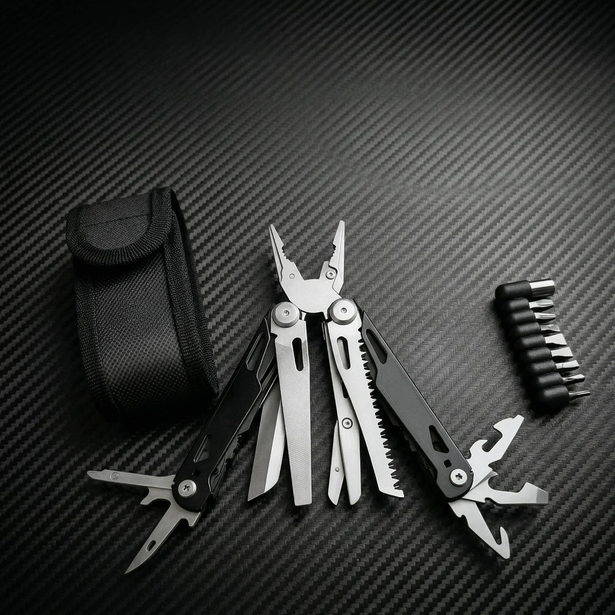 Stainless Steel Camping Multitool Pliers With Screwdriver Saw And Scissors