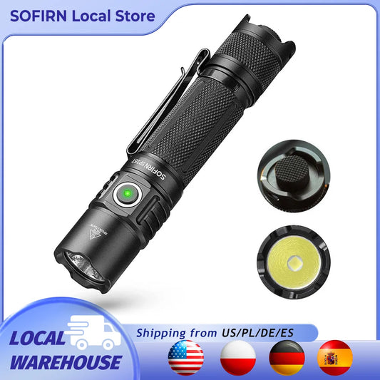 Sofirn SP35T Tactical USB C Rechargeable LED Flashlight