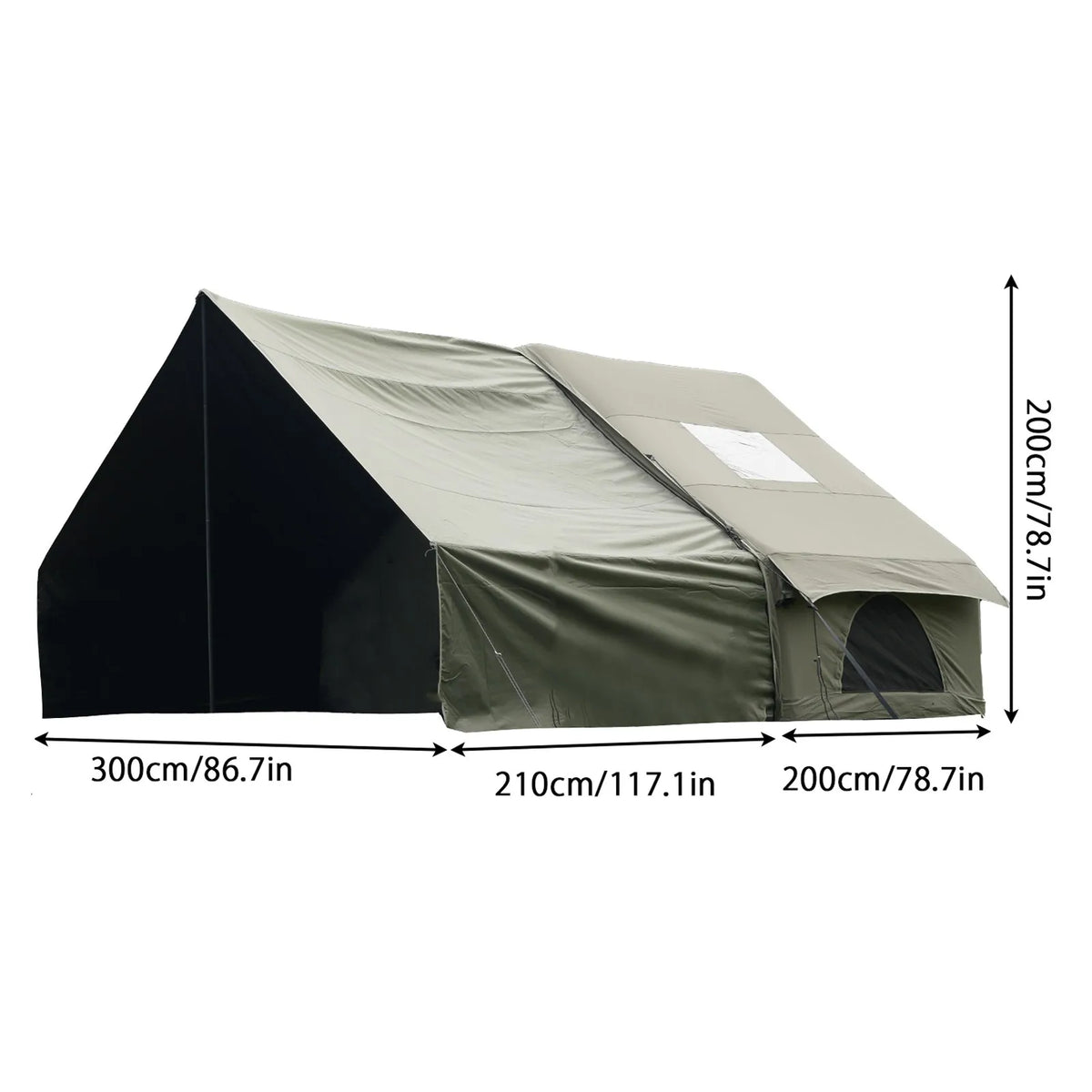 Pakicetus Inflatable Luxury Glamping Tent With Roof Window For Camping