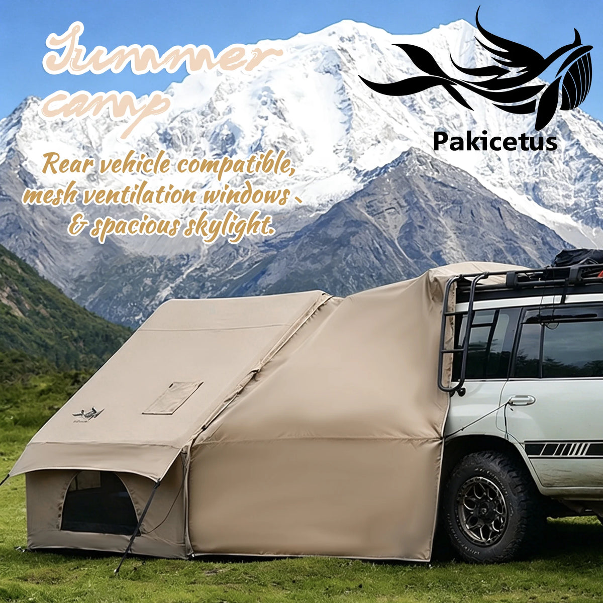 Pakicetus Quick Setup Inflatable Family Camping Tent With Breathable Mesh