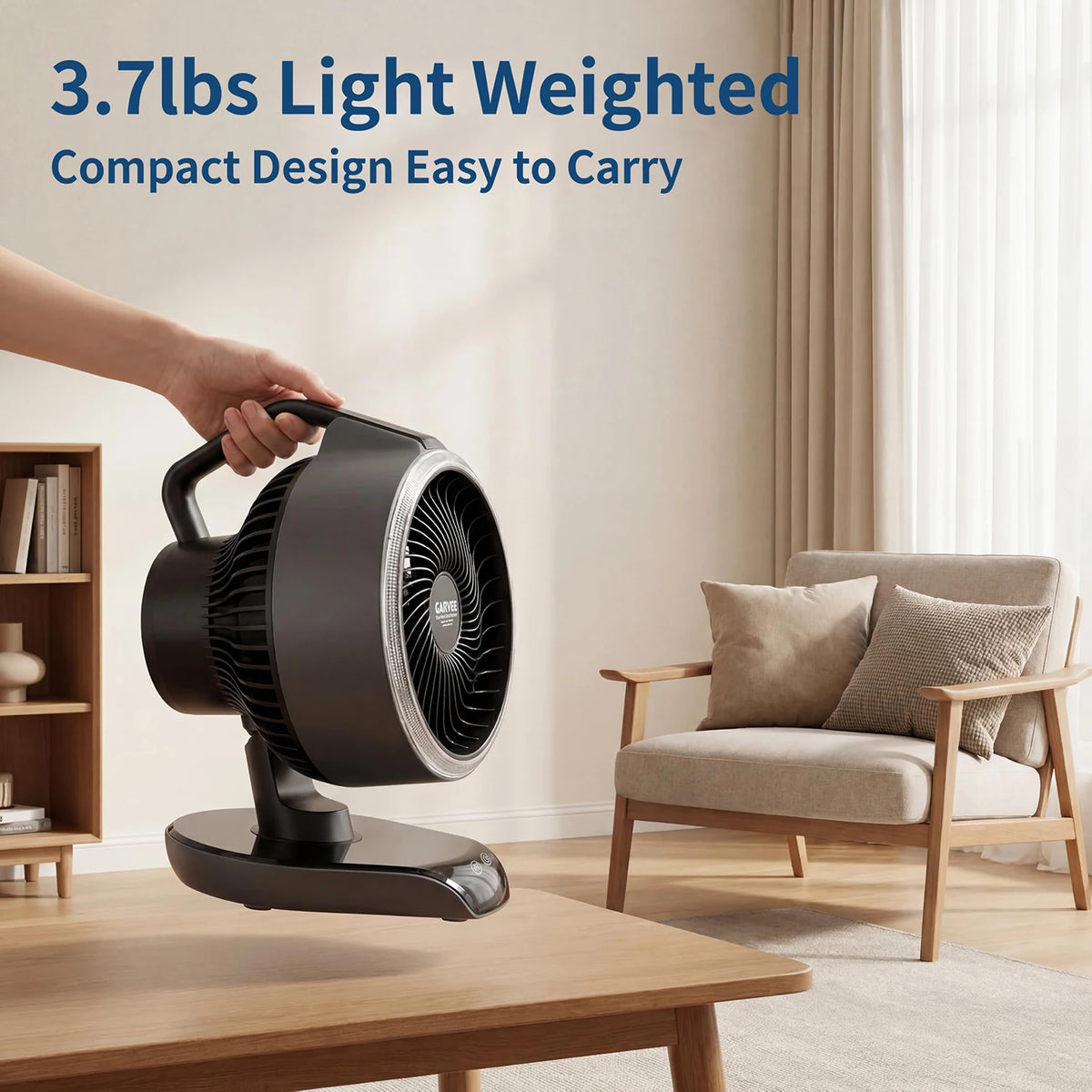 HiMISS Portable Camping Fan With Remote Timer And LED Light