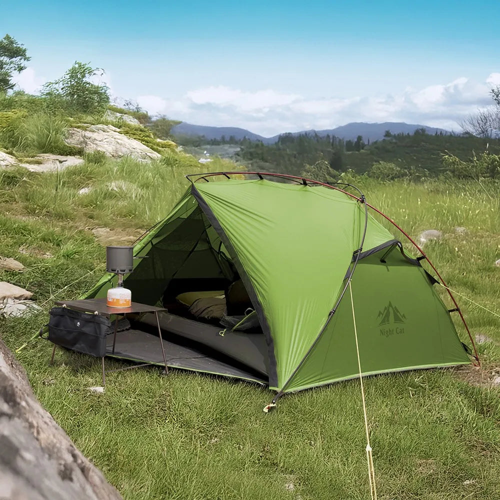 Night Cat Ultralight Waterproof Double Layer Backpacking Tent