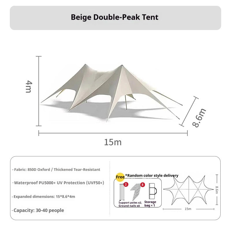 LISM Waterproof Outdoor Canopy Tent for Camping and Events