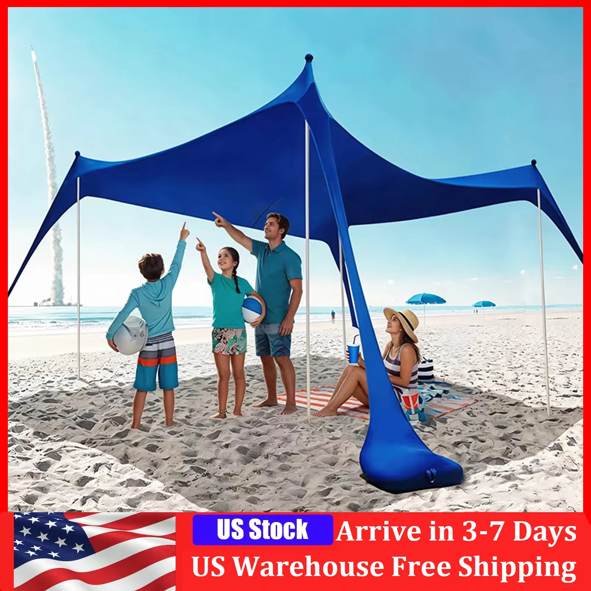 Portable Outdoor Camping Canopy Tent for Beach Lawn and Picnics