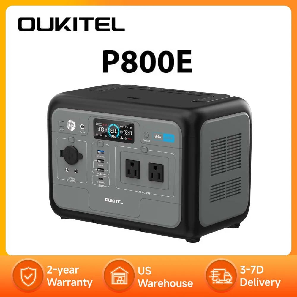OUKITEL Portable Power Station Solar Generator LiFePO4 Home Backup Camping