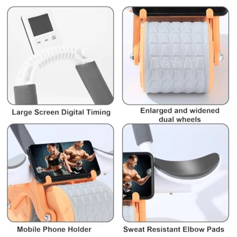 Rebound Ab Roller Wheel With Knee Mat And Elbow Support