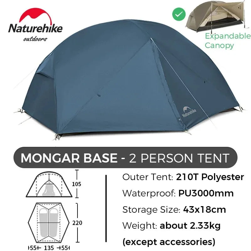 Naturehike Mongar Ultralight Waterproof Backpacking Camping Tent