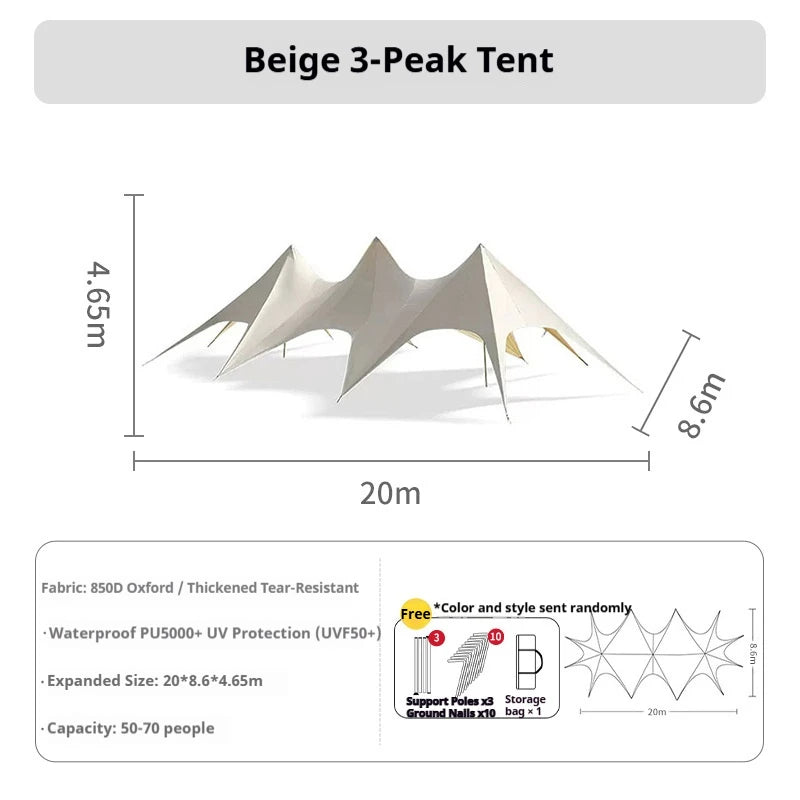 LISM Waterproof Outdoor Canopy Tent for Camping and Events