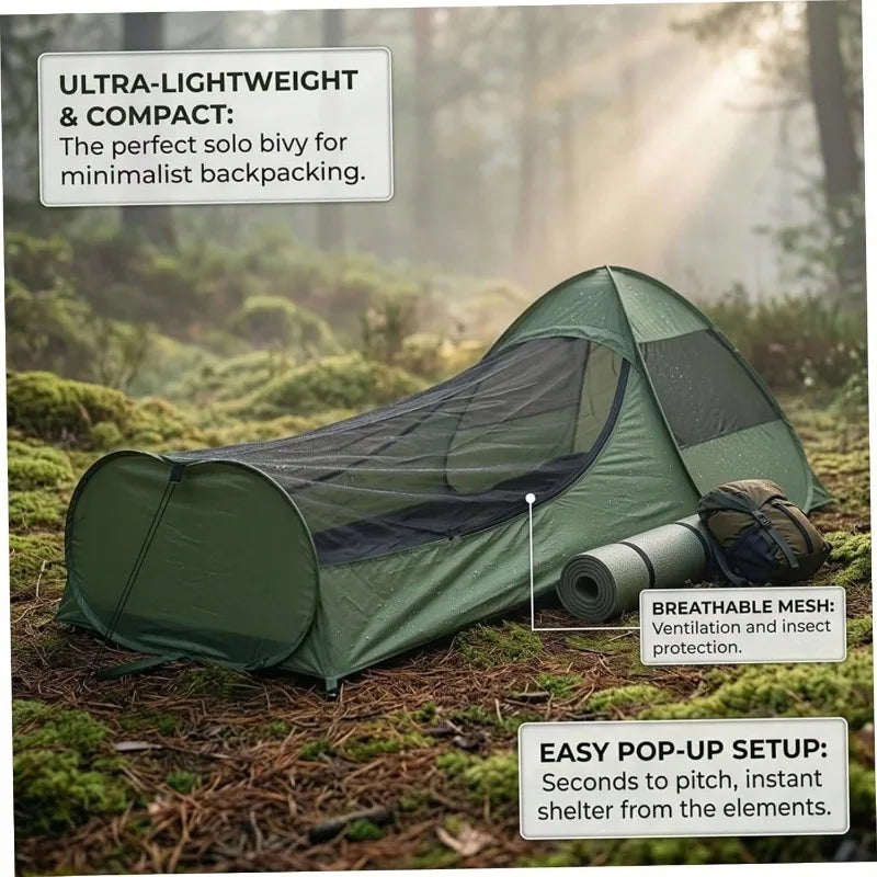 Quick Opening Mosquito Proof Camping Tent With Mesh Windows