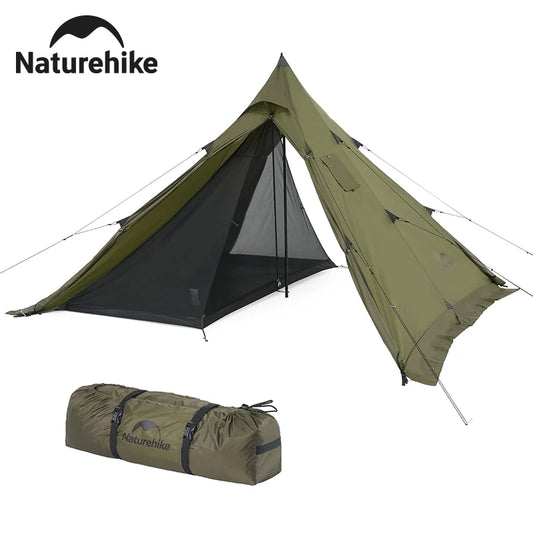 Naturehike Chimney Window Teepee Camping Tent With Flame Retardant Fabric