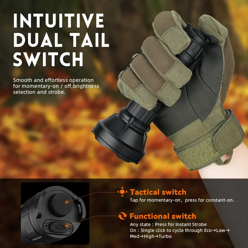 Sofirn SF26 Tactical Rechargeable LED Flashlight With USB C Charging