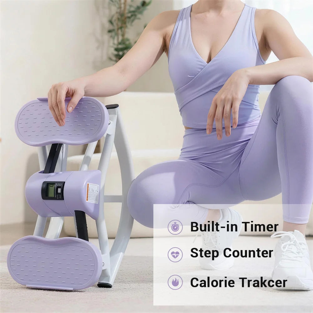 UMAY Mini Stepper With Resistance Bands For Home Workouts