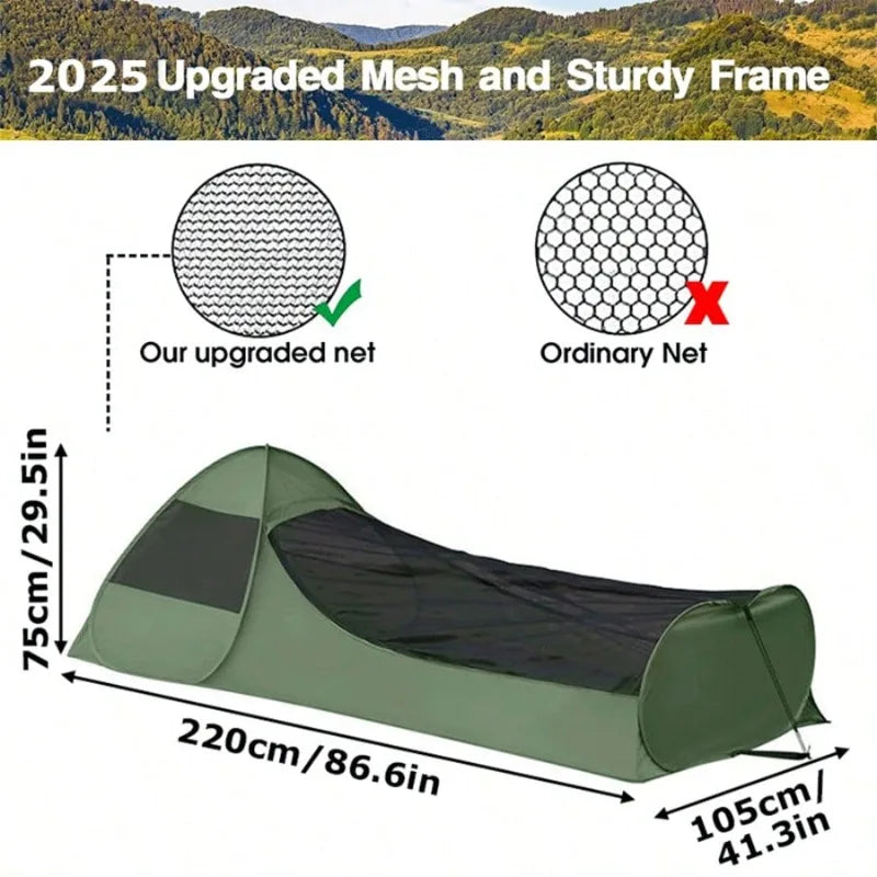 Quick Opening Mosquito Proof Camping Tent With Mesh Windows