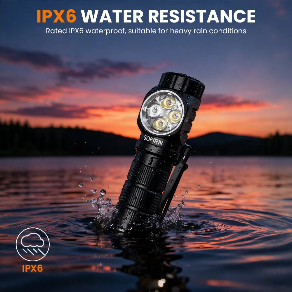 Sofirn HS43 USB C Rechargeable Dual Light LED Headlamp