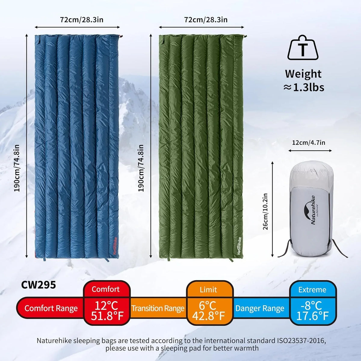 Naturehike Ultralight Duck Down Sleeping Bag For Camping
