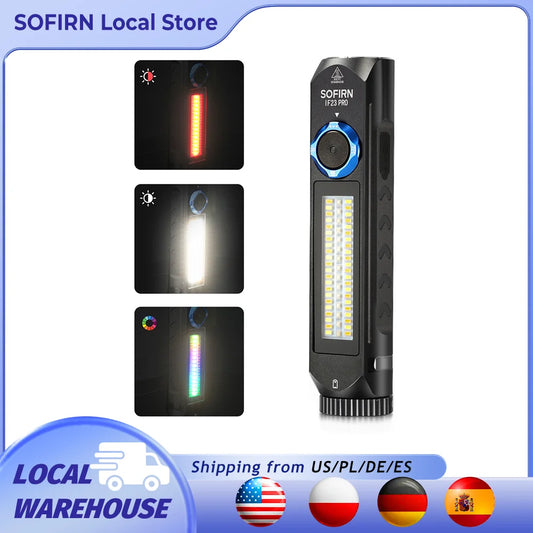 Sofirn IF23 Pro RGB Rechargeable LED Flashlight with Magnetic Base