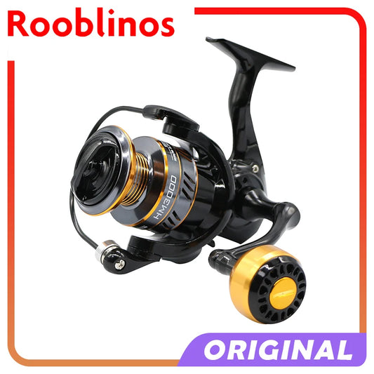 Rooblinos Metal Spinning Fishing Reel With Powerful Drag System
