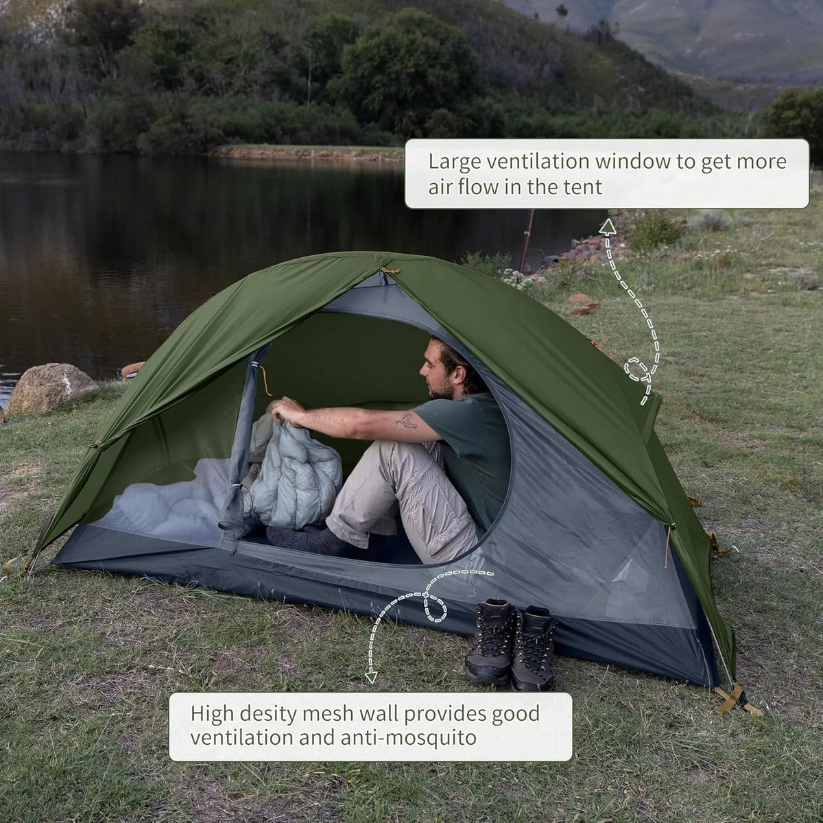 Naturehike Ultralight Waterproof Double Layer Trekking Camping Tent
