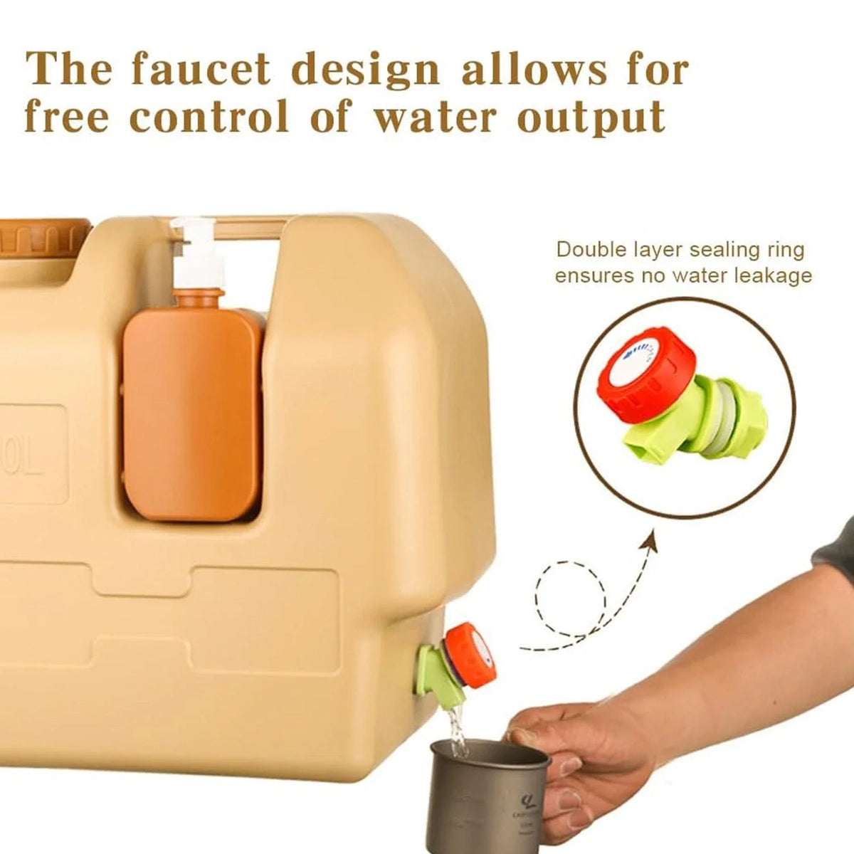 Portable Emergency Water Storage Bag With Spigot For Outdoor Camping
