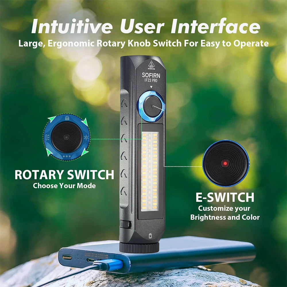 Sofirn IF23 Pro RGB Rechargeable LED Flashlight with Magnetic Base