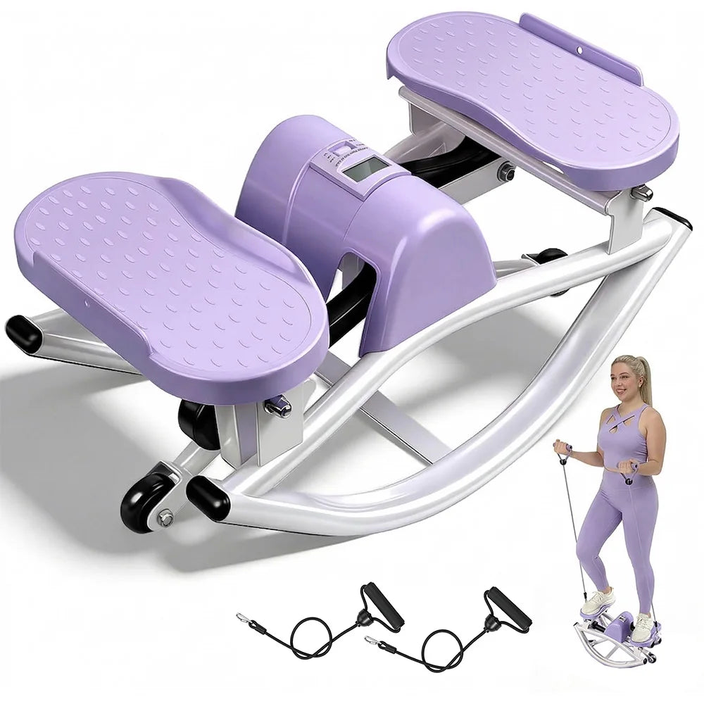 UMAY Mini Stepper With Resistance Bands For Home Workouts