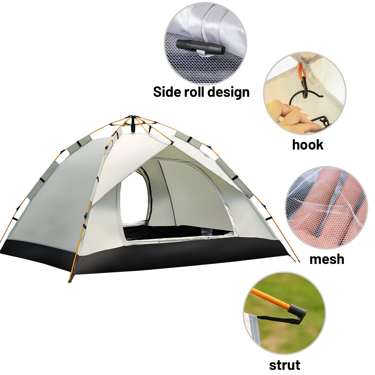 Pakicetus Automatic Camping Tent With Quick Setup And Sunshade