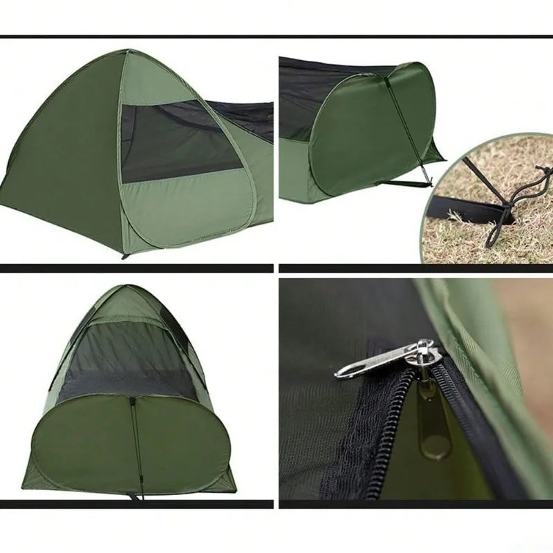 Quick Opening Mosquito Proof Camping Tent With Mesh Windows