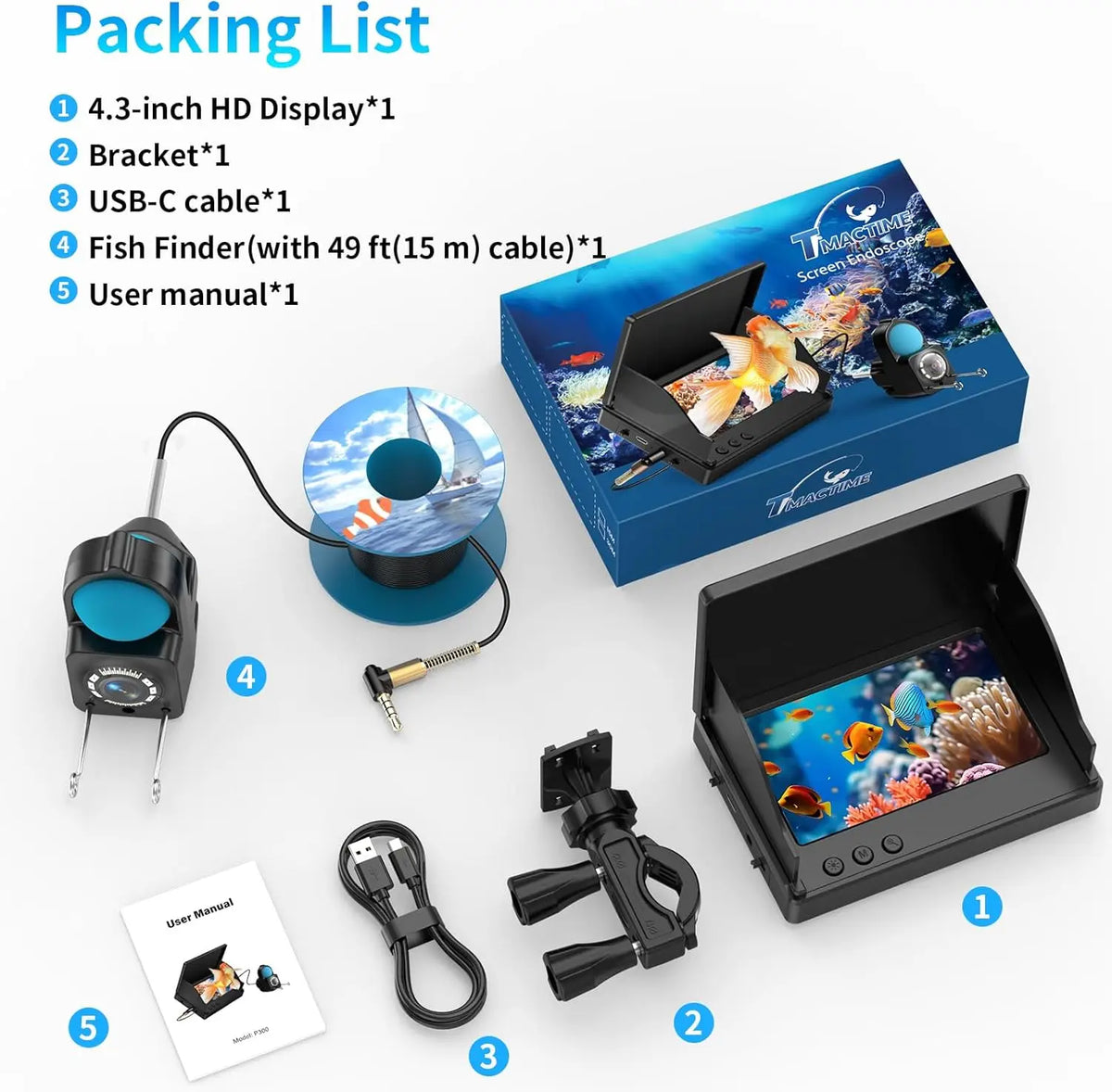 Underwater Fishing Camera With HD LCD Display And Night Vision