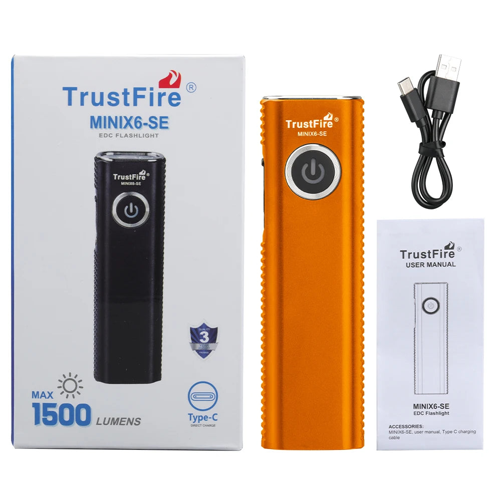 TrustFire MINIX6-SE Rechargeable LED Flashlight With UV Light